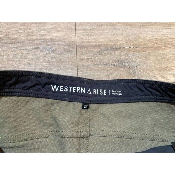 Western Rise Evolution Pants Men's 32X27 Olive Slim Fit Hiking Stretch Chino - Picture 3 of 9